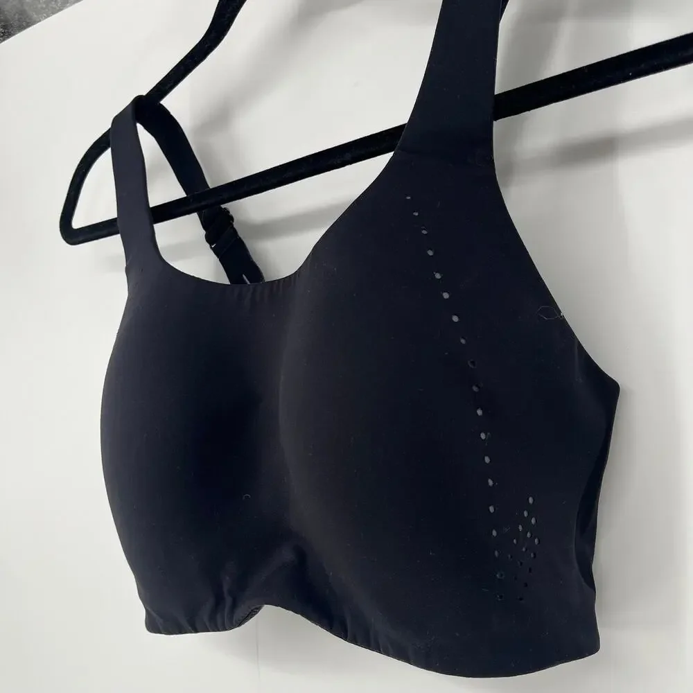 Lululemon AirSupport Bra High Support Run Black Asphalt Grey 38D